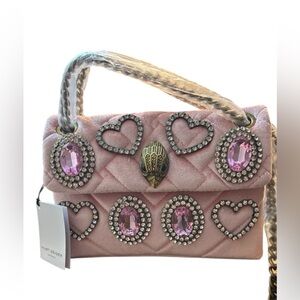 Kurt Geiger Pink Embellished Mini Kensington Crossbody Bag NWT